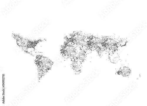World map EPS 8 vector, easy all editable