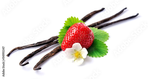 Sticks of vanilla and strawberry