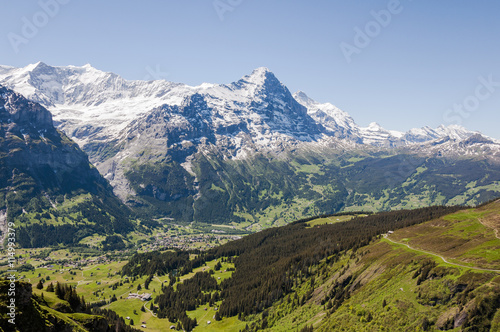 Grindelwald  Berner Oberland  Eiger  Eigernordwand  First  Waldspitz  Alpen  Gletscher  Wanderweg  Schweizer Berge  Sommer  Schweiz