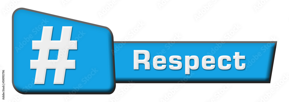 Obraz premium Respect Blue Triangle Horizontal