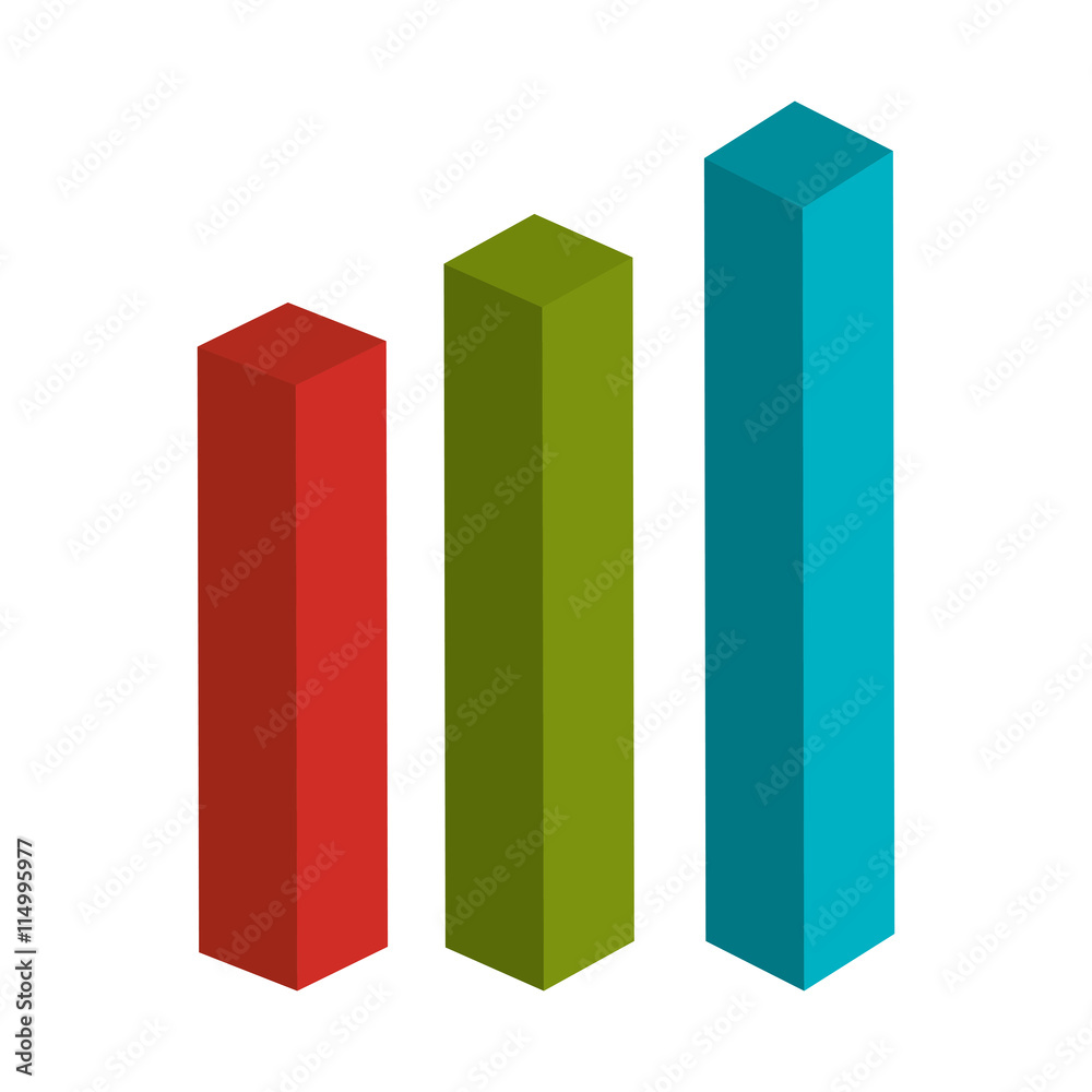 Colorful statistics bars in red, green and blue isolated icons, vector illustration. Colorful statistics bars in red, green and blue isolated icons, vector illustration.