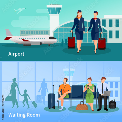 Airport People Flat Compositions