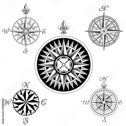 Vector Compass Rose Set