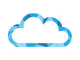 CLOUD icon with polygon pattern
