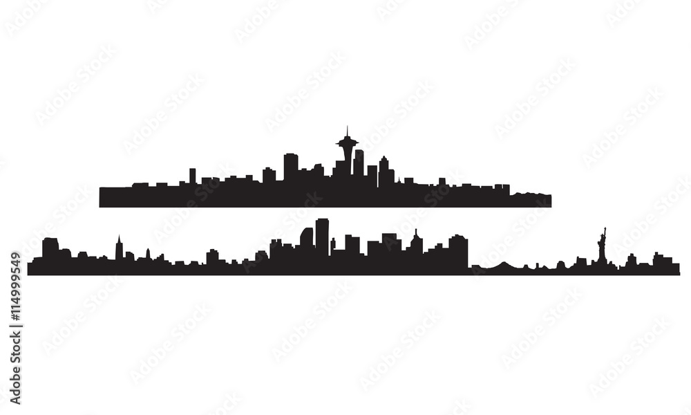 Fototapeta premium city lines vector 