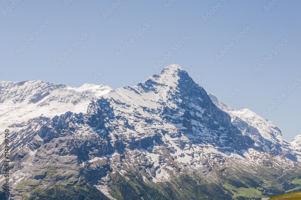 Grindelwald, Alpen, Schweizer Berge, Berner Oberland, Eiger, Eigernordwand, Mönch, Jungfrau, Gletscher, Sommer, Schweiz