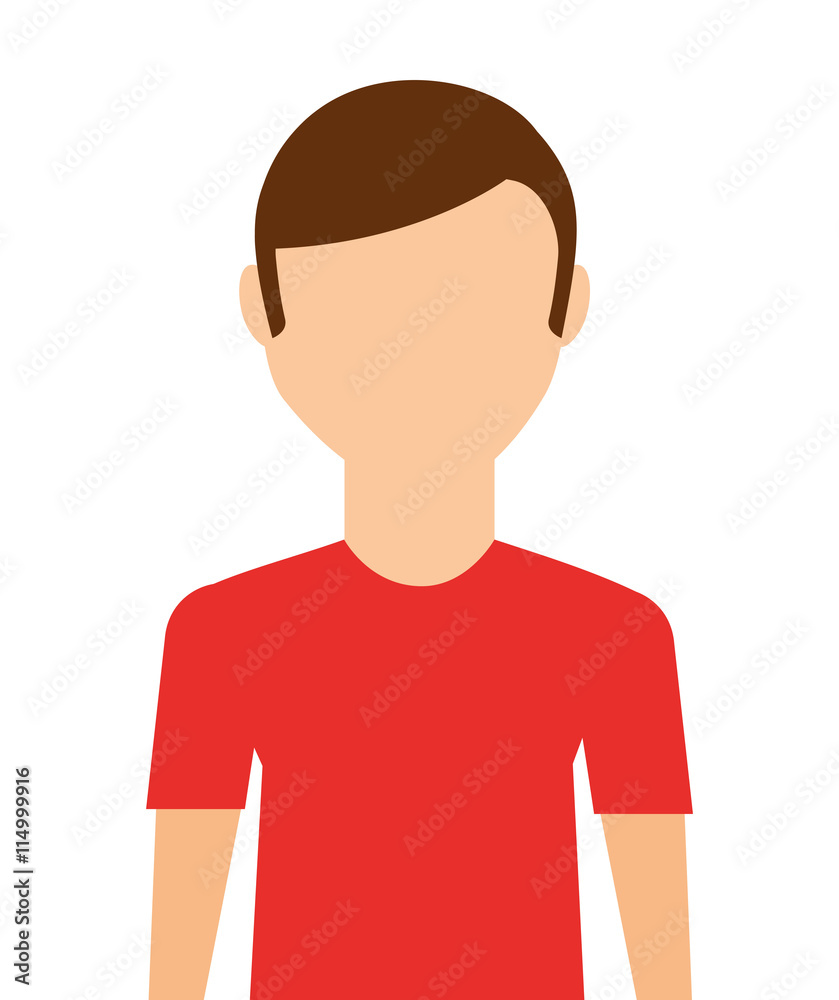 casual young man isolated icon design
