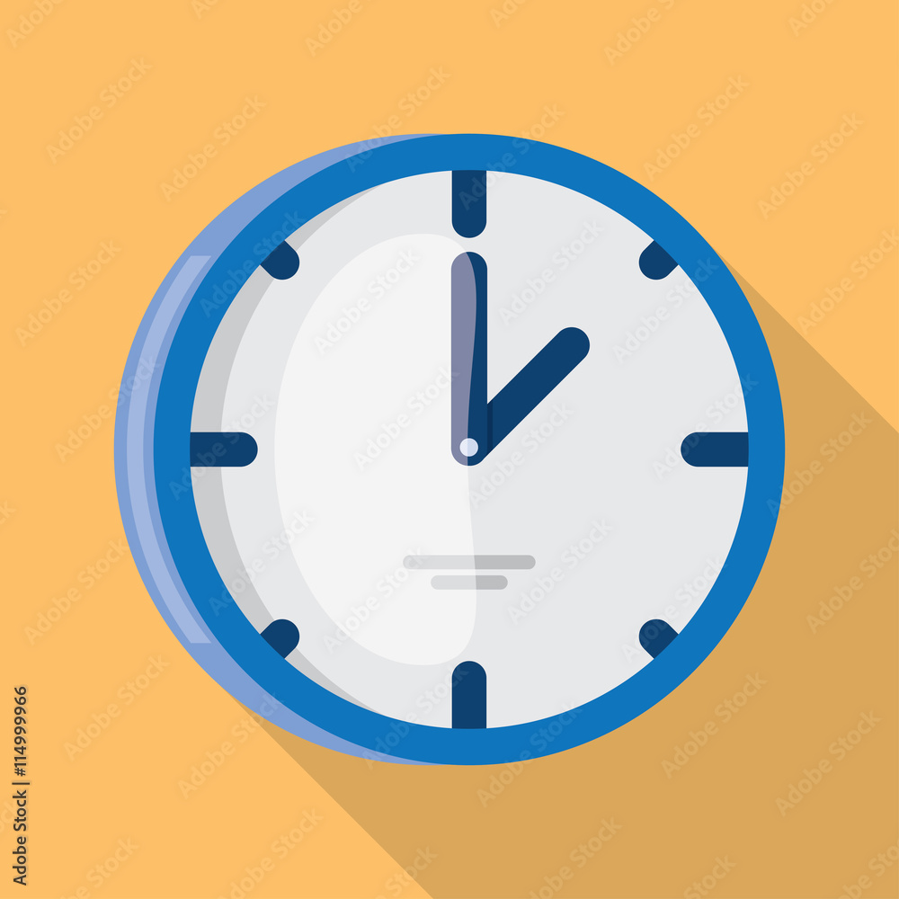 Wall Clock icon flat design Wall Clock icon flat design