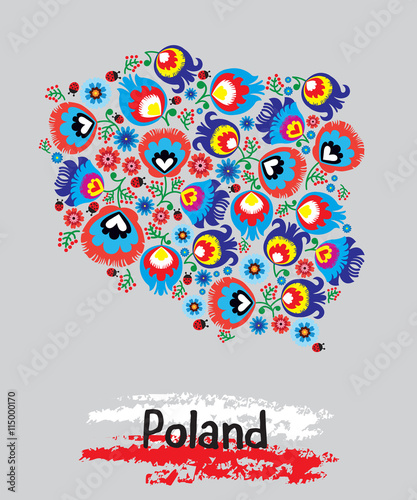Polska, tradycyjny wzór łowicki, folklor