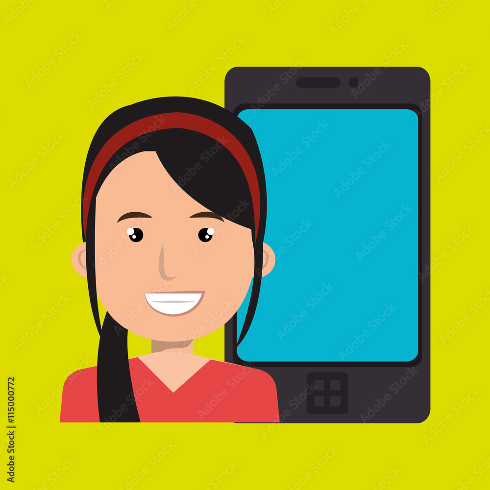 person with smartphone isolated icon design, vector illustration graphic person with smartphone isolated icon design, vector illustration graphic