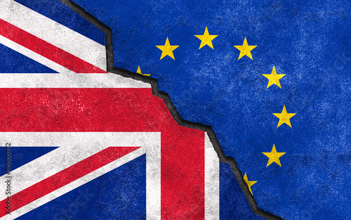 Brexit. Great Britain exit of EU art illustration photo