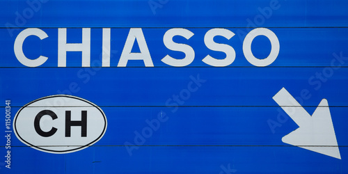 Customs traffic road sign