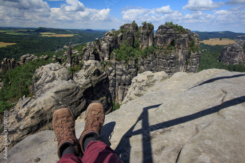 Schrammsteine saxony dresden photo