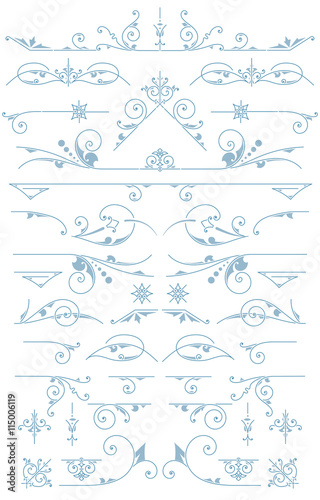 Premium accents. Vintage Ornaments. Design Elements