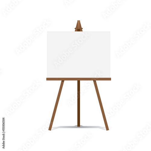 Art Easel and blank canvas space ready for your advertising and