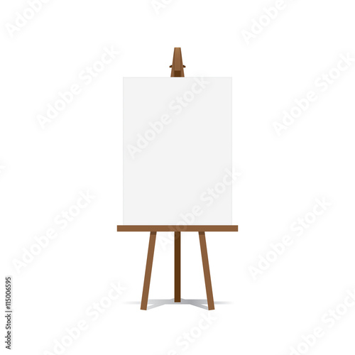 Art Easel and blank canvas space ready for your advertising and