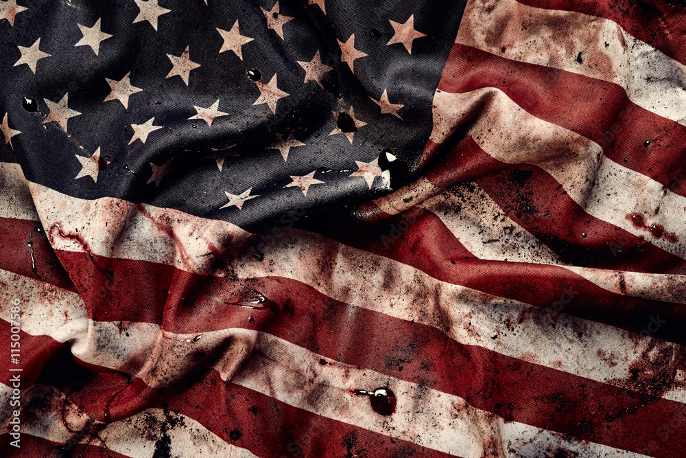 The American People Series #18: The Flag Is Bleeding Blood Flag