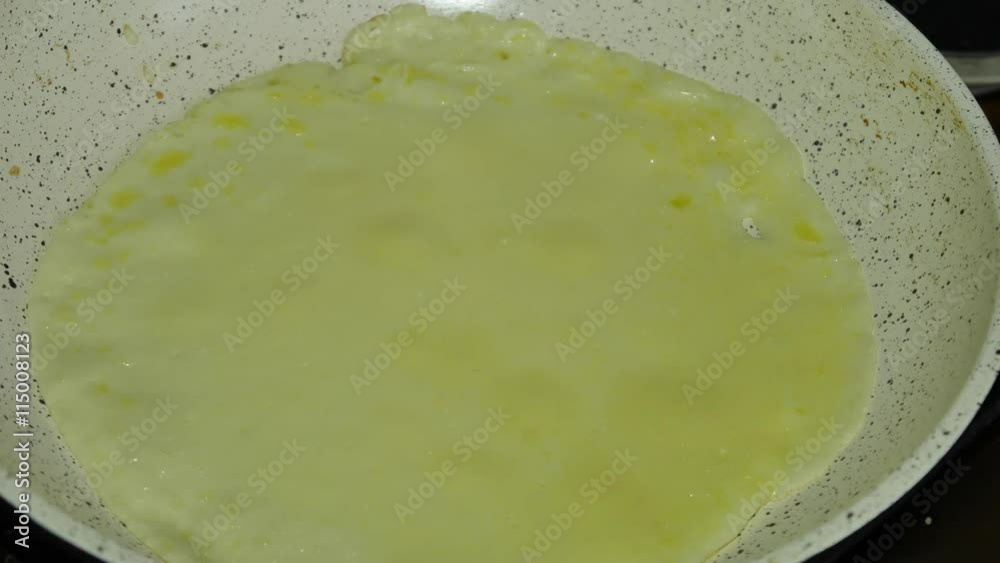 Fast Speed Prepare Pancakes in a Frying Pan Fast Speed Prepare Pancakes in a Frying Pan