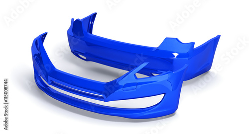 bumpers of the car on a white background 3d