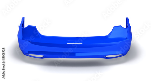 rear bumper of the car on a white background 3d