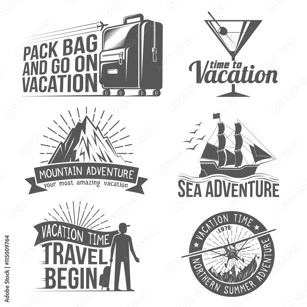 Vacation, Adventure logos
