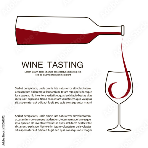 Invitation template for wine testing, event or party.