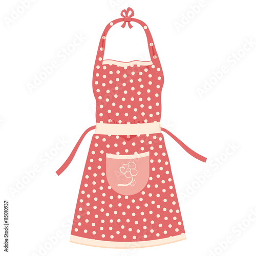 kitchen apron vector illustration isolated on a white background