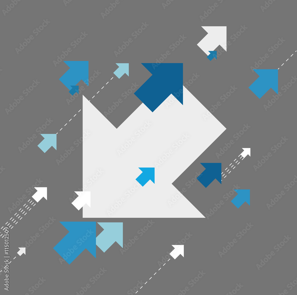 changing directions. concept illustration design changing directions. concept illustration design