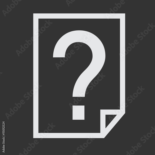 Fototapeta Naklejka Na Ścianę i Meble -  File document with question icon. File with question mark symbol. Unknown file logo. Vector illustration.