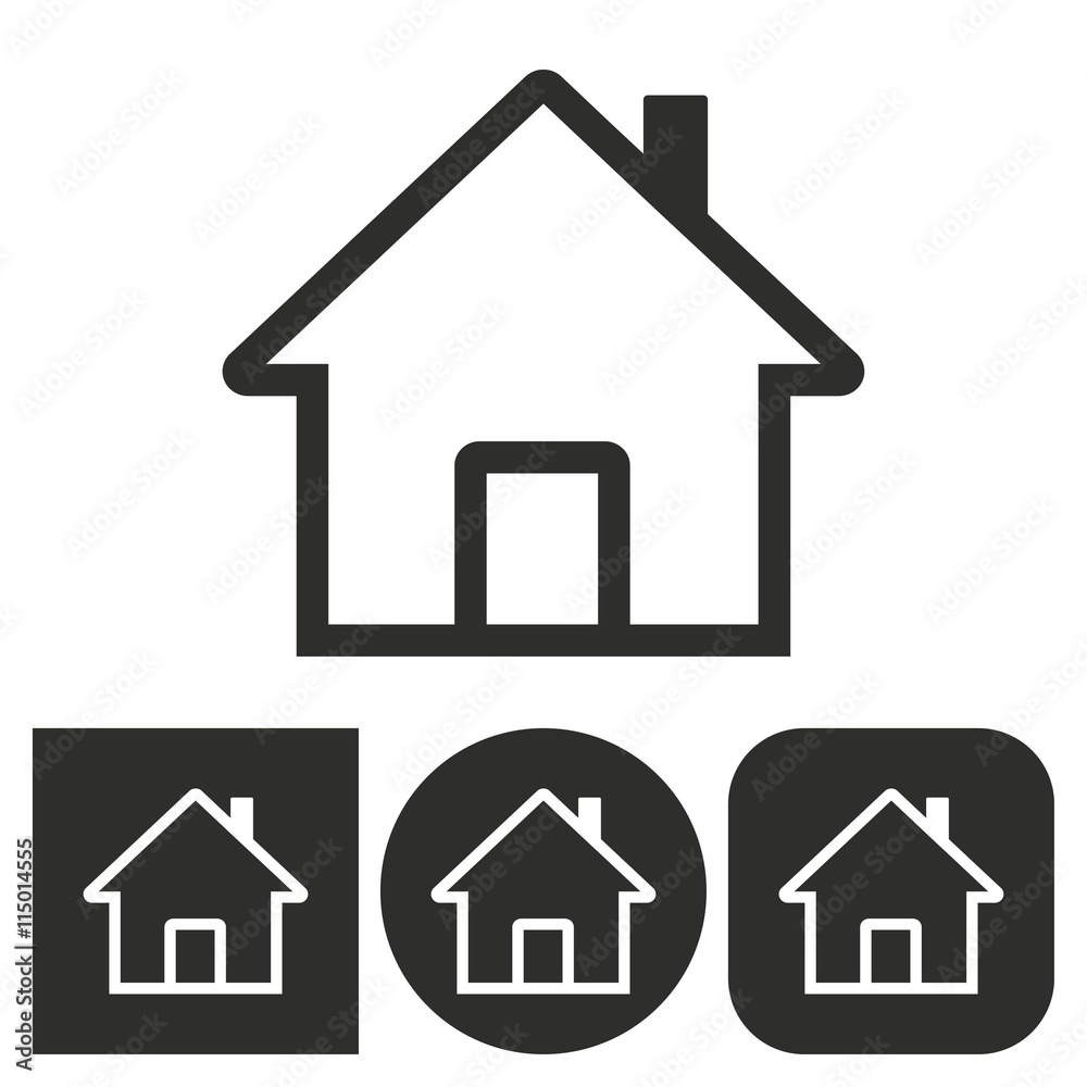 Home - vector icon. Home - vector icon.