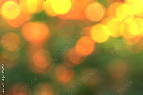 the Abstract blur golden bokeh lighting for background

