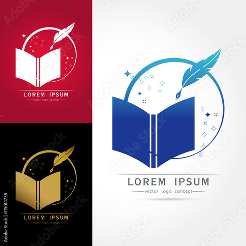 Library book logo