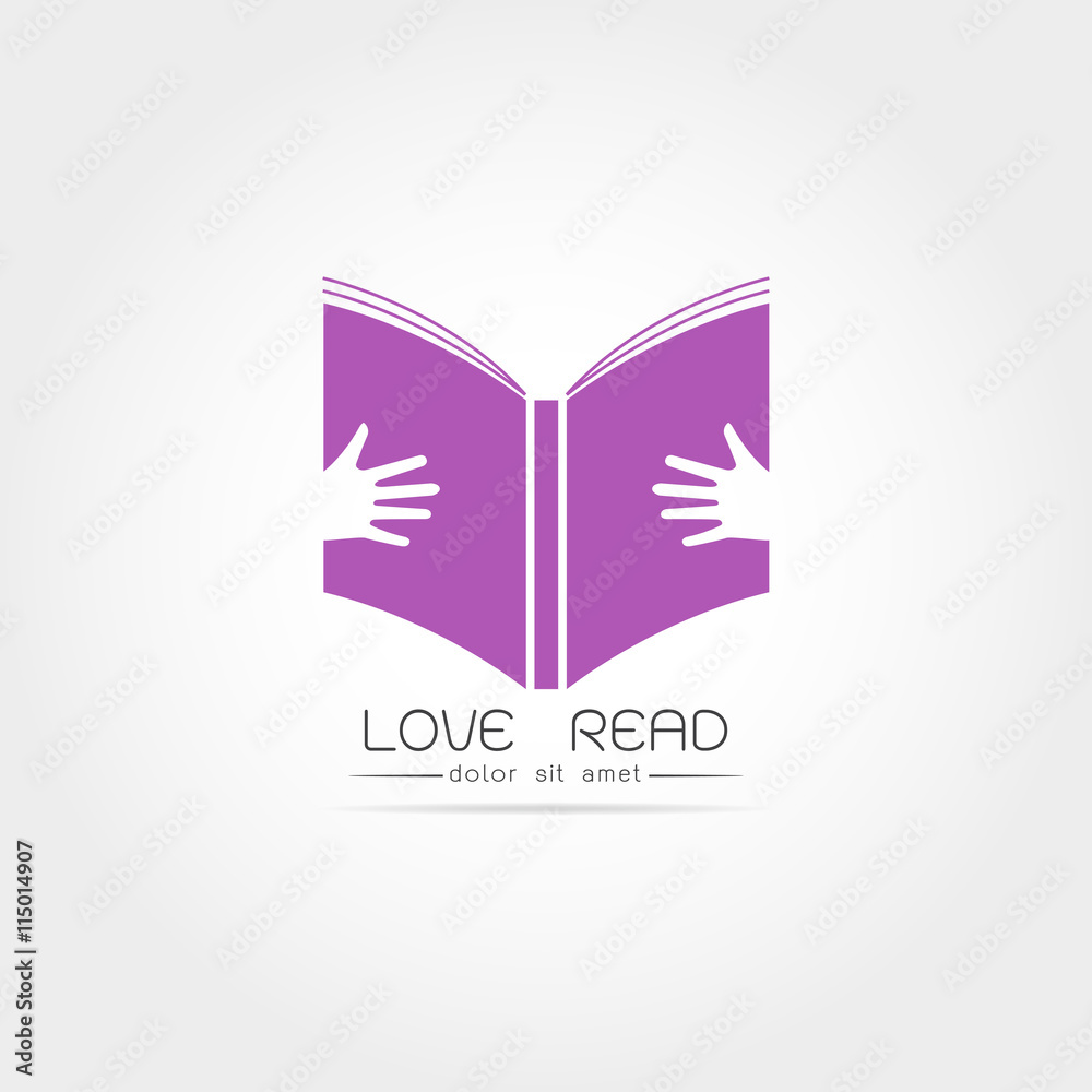 Obraz premium Education book logo vector design