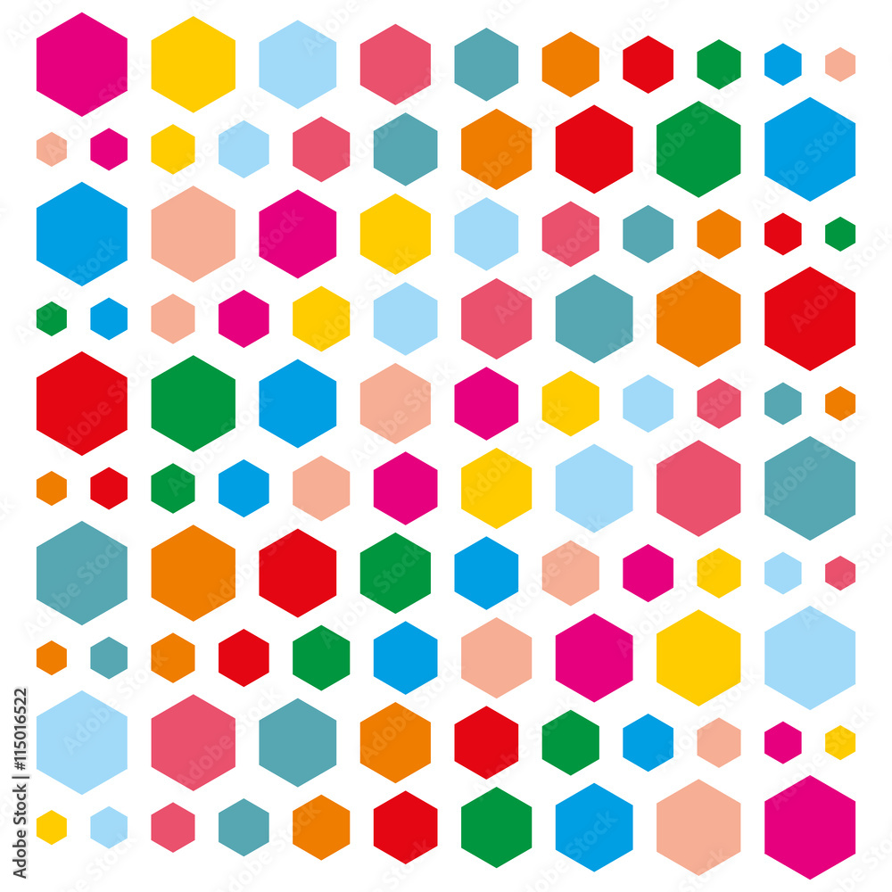 Background of colorful hexagons. Background of colorful hexagons.