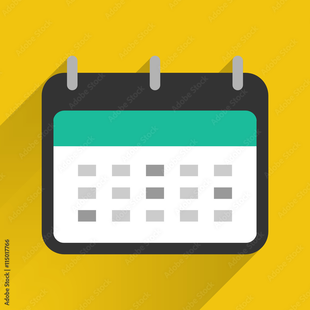 Flat design calendar icon. Vector illustration. Flat design calendar icon. Vector illustration.
