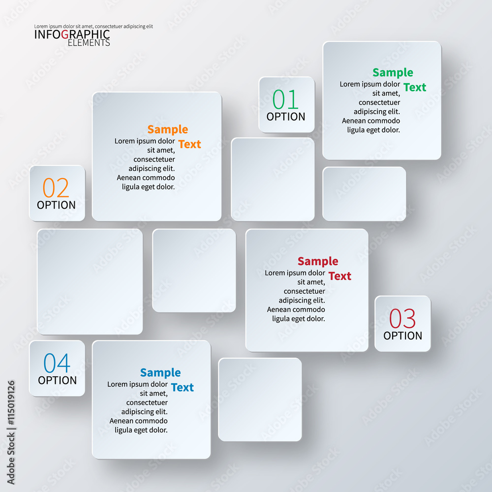 Abstract 3D Paper Infographics Stock Vector | Adobe Stock