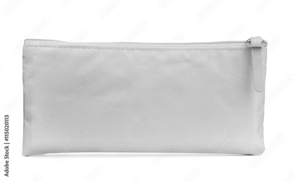 Front view of grey pencil case Front view of grey pencil case