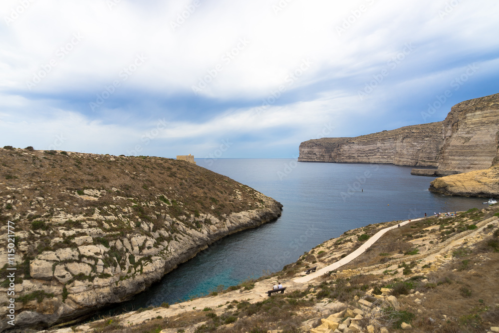 Small inlet next to Xlendi bay