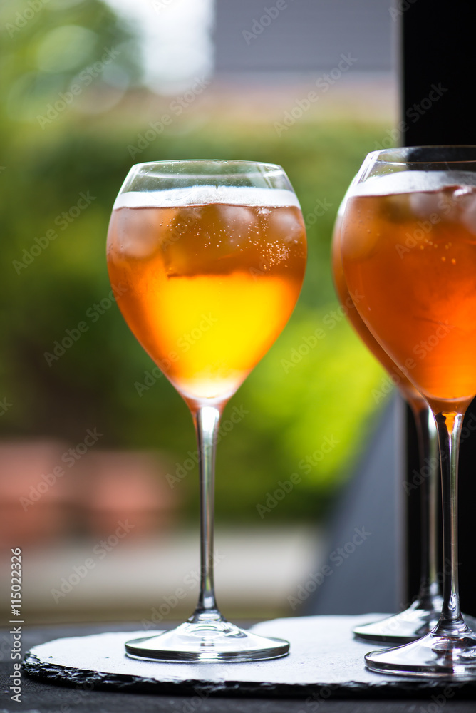 Summer Refreshing Aperitif Drink Aperol Spritz