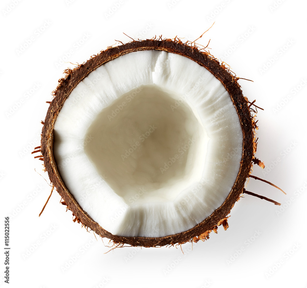 Coconut close up isolated on white Coconut close up isolated on white