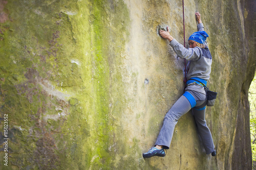 Girl mountain climber.