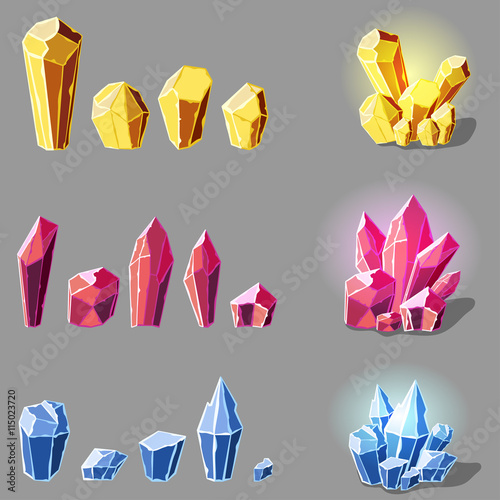 cristals set cartoon