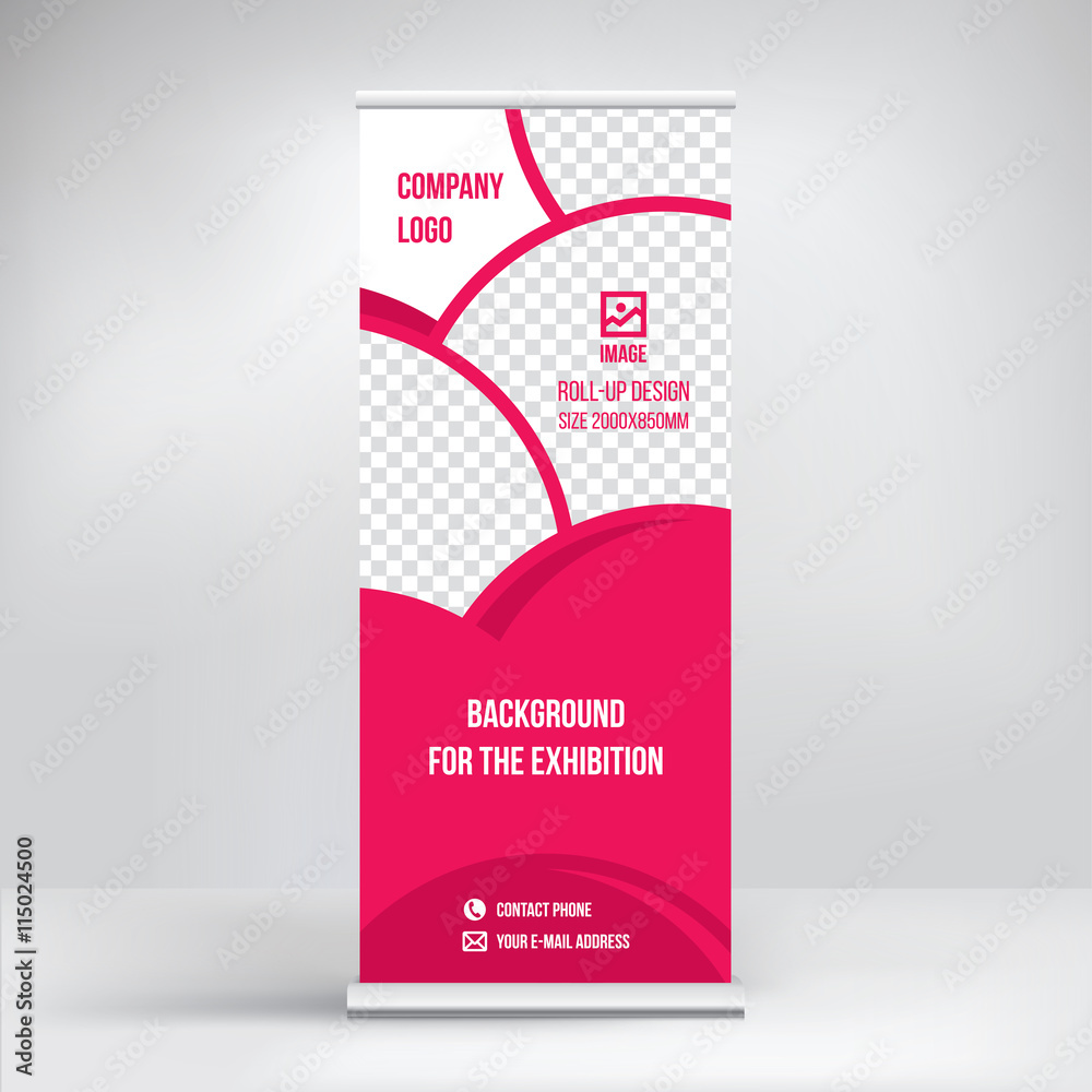 Roll-up banner design. Stand, screen. Vector template Roll-up banner design. Stand, screen. Vector template
