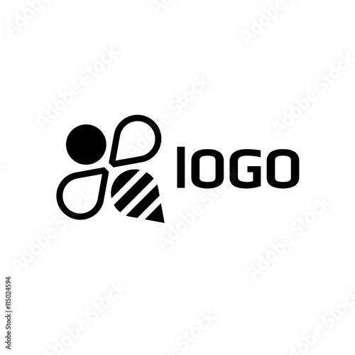 Vector logo bee. Honeycomb logo. bee honey power logos. Business icon for the company. Illustration.
