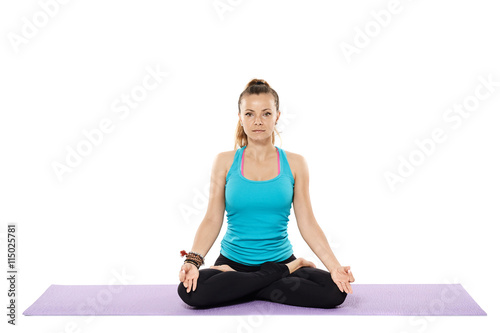 Woman yoga teacher