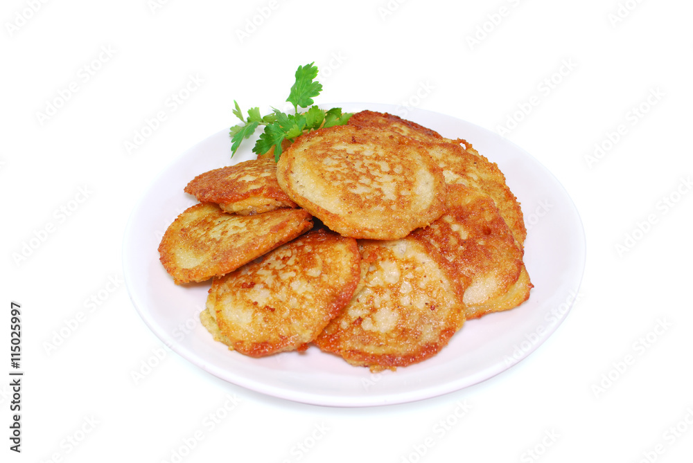 pancakes with zucchini. National Ukrainian, Lithuanian, Polish and Belarusian cuisine