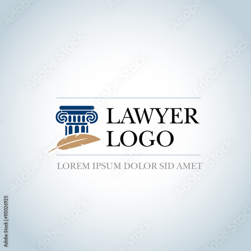 Law Firm, Law Office, Lawyer services, Isolated Vector logo template