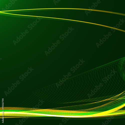 Yellow stripes on a green background