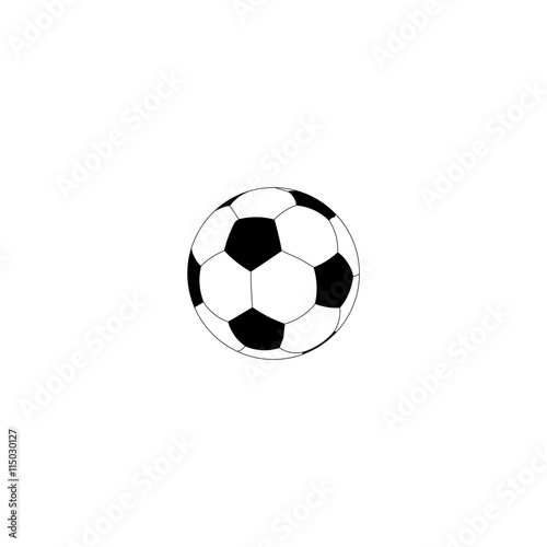 Soccer ball. Vector icon. Black icon on white background.