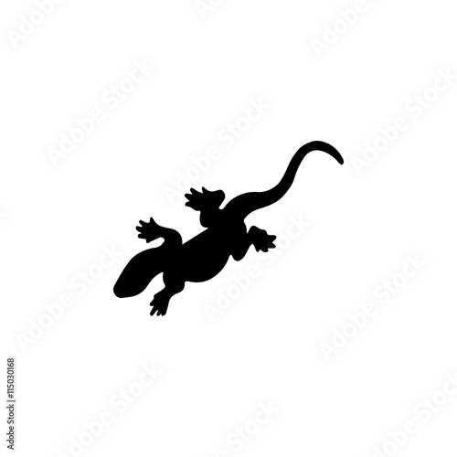 Salamander icon. Black icon on white background.